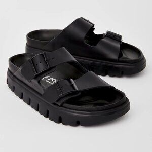 Birkenstock Papillio Arizona Chunky Exquisite Slide Sandal Black NEW, Size 36